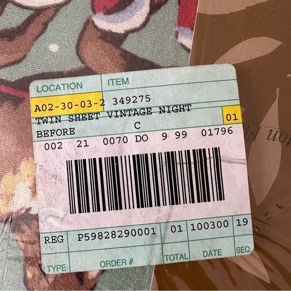 NWT Vintage domestications 100% COTTON FLANNEL Christmas Deer Brown TWIN SET - Picture 4 of 9